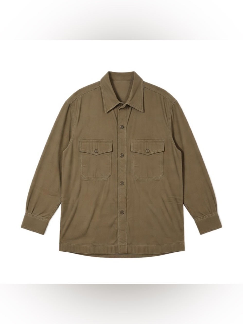NWT UNIQLO Utility Work Jacket Overshirt Men’s XL taupe khaki brown
